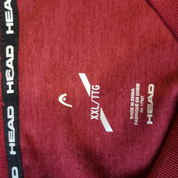 Head Men's Burgundy Short Sleeve Shirt.  Size XXL. - Picture 6 of 8